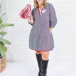 Cooper Black Houndstooth Mini Dress Mary Square