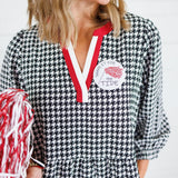 Cooper Black Houndstooth Mini Dress Mary Square