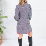 Cooper Black Houndstooth Mini Dress Mary Square