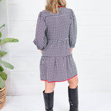 Cooper Black Houndstooth Mini Dress Mary Square