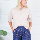Covington Oatmeal Elbow Sleeves Cardigan Glam