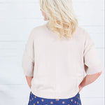 Covington Oatmeal Elbow Sleeves Cardigan Glam