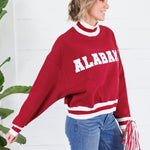 Crimson Alabama Cropped Mock Neck Sweatshirt TCEC