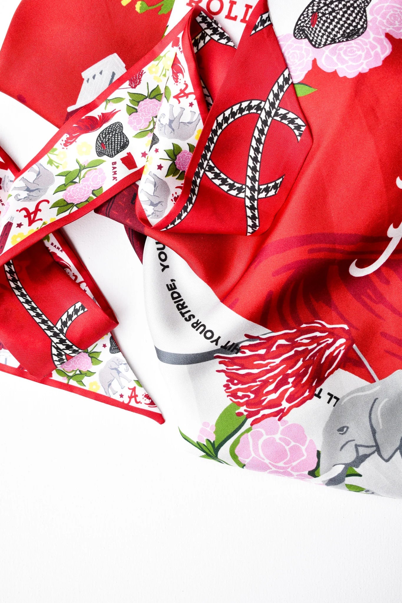 Crimson Tide Twilly Skinny Scarf Saturday Silks