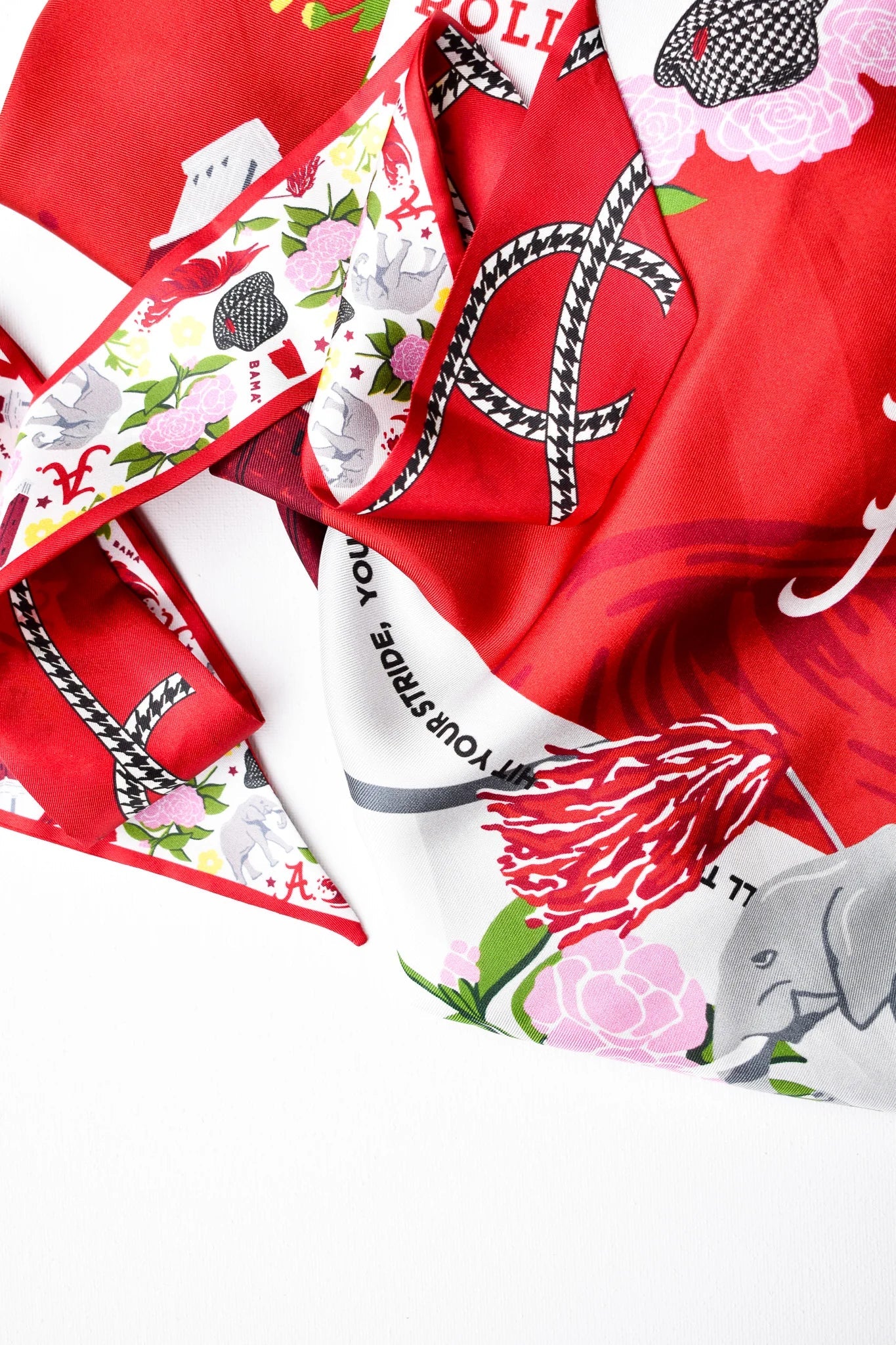 Crimson Tide Twilly Skinny Scarf Saturday Silks