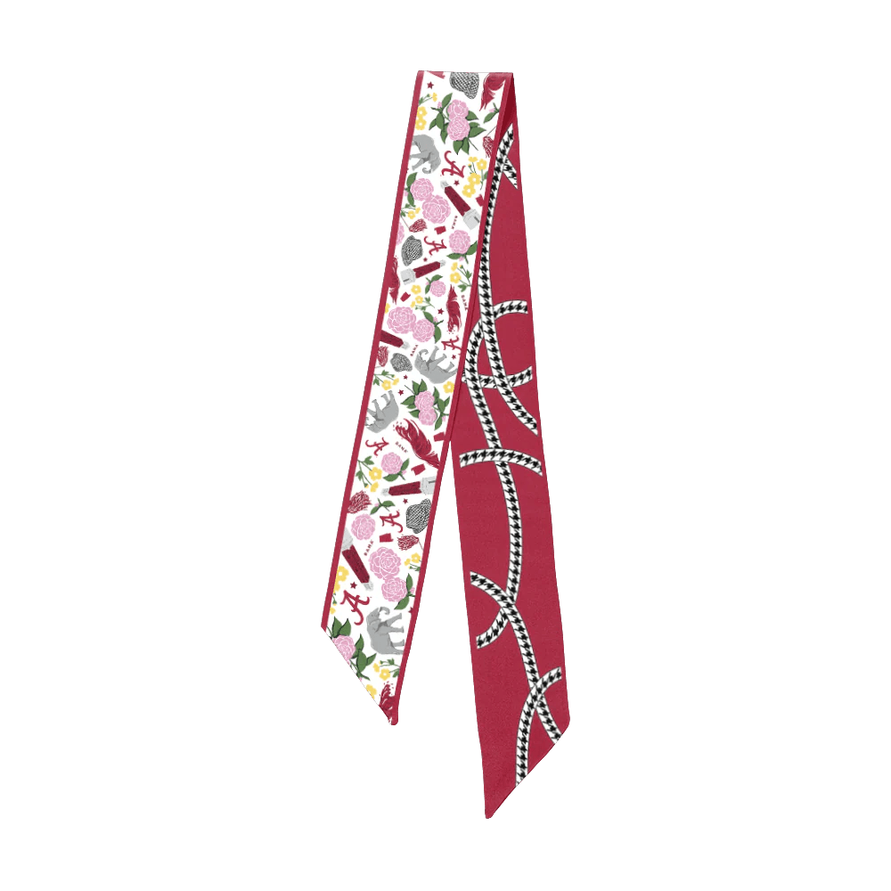 Crimson Tide Twilly Skinny Scarf Saturday Silks