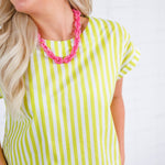 Culpepper Lime + Coconut Stripe Boxy Top Entro