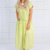 Culpepper Lime + Coconut Stripe Boxy Top Entro