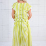 Culpepper Lime + Coconut Stripe Boxy Top Entro