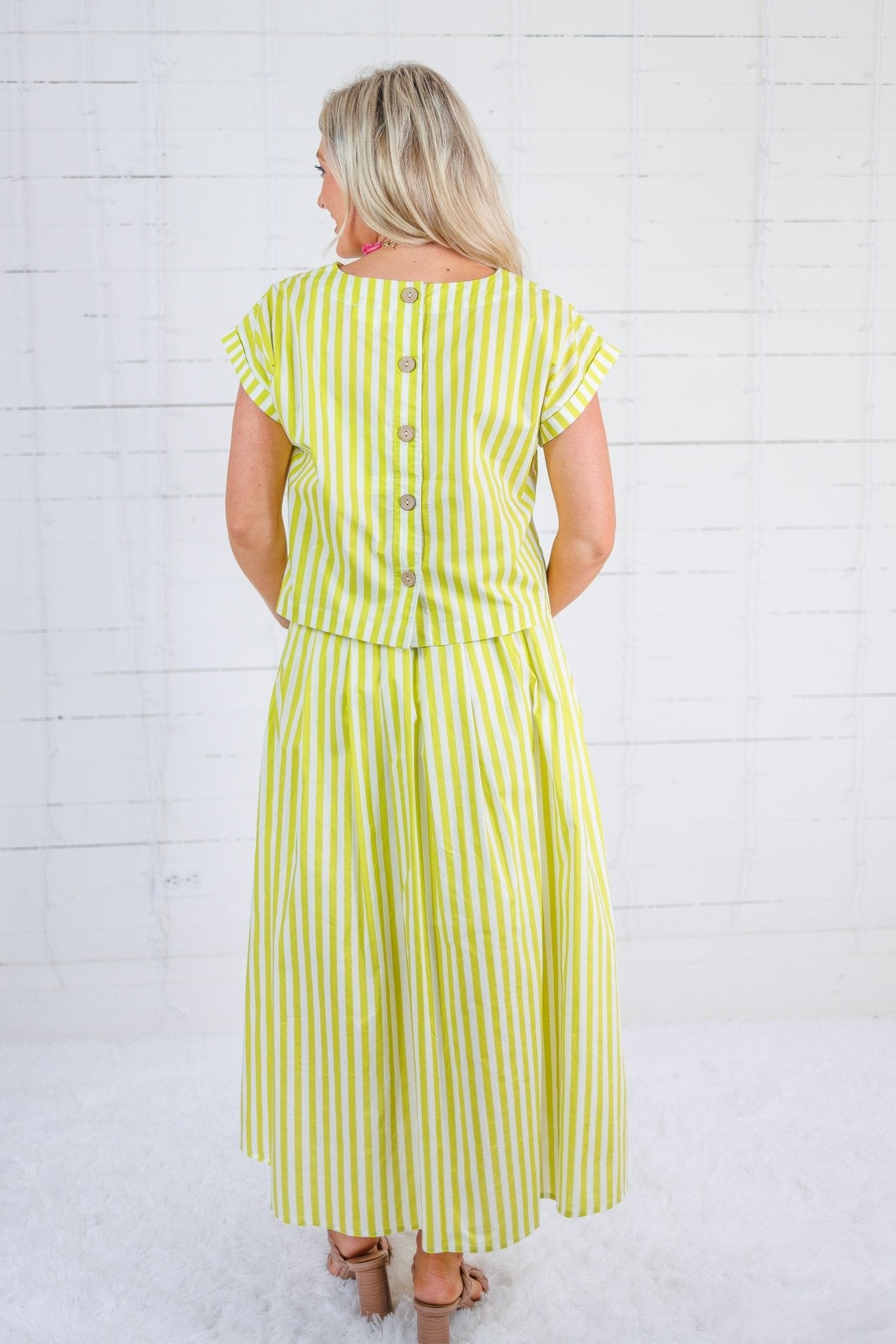 Culpepper Lime + Coconut Stripe Boxy Top Entro