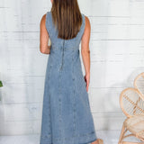 Darlene Light Denim Maxi Dress