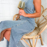 Darlene Light Denim Maxi Dress