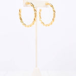 Davies Twisted Hoop Earring Gold - A3 Accessories - Jewelry - Earrings - Clover + Bee