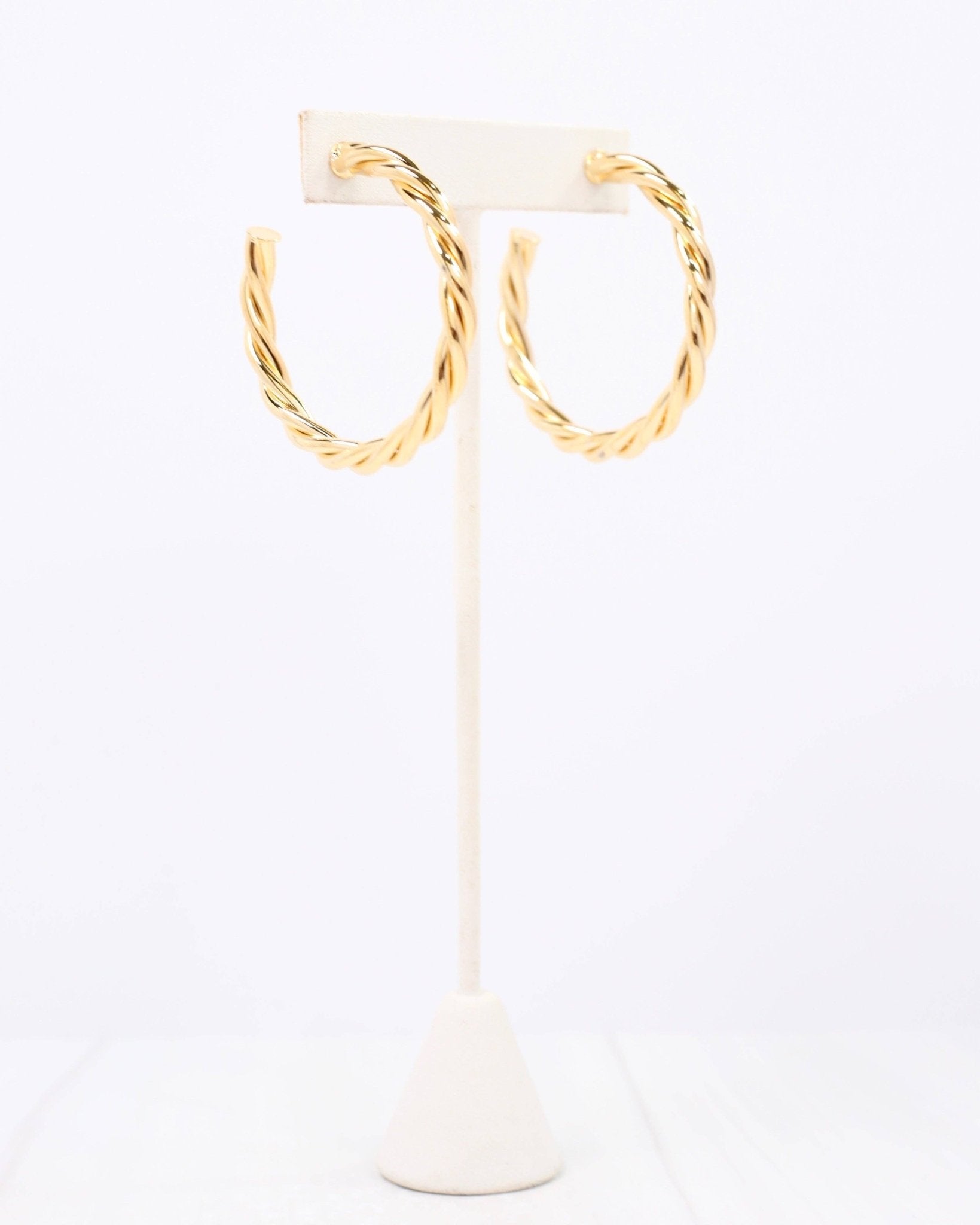 Davies Twisted Hoop Earring Gold - A3 Accessories - Jewelry - Earrings - Clover + Bee