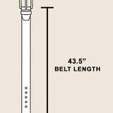 Ivory Metallic Disc Studded Vegan Leather Belt