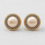 Retro Pearl Chain Stud Earrings