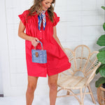 Denney Engine Red Mini Dress Molly Bracken