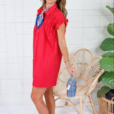 Denney Engine Red Mini Dress Molly Bracken