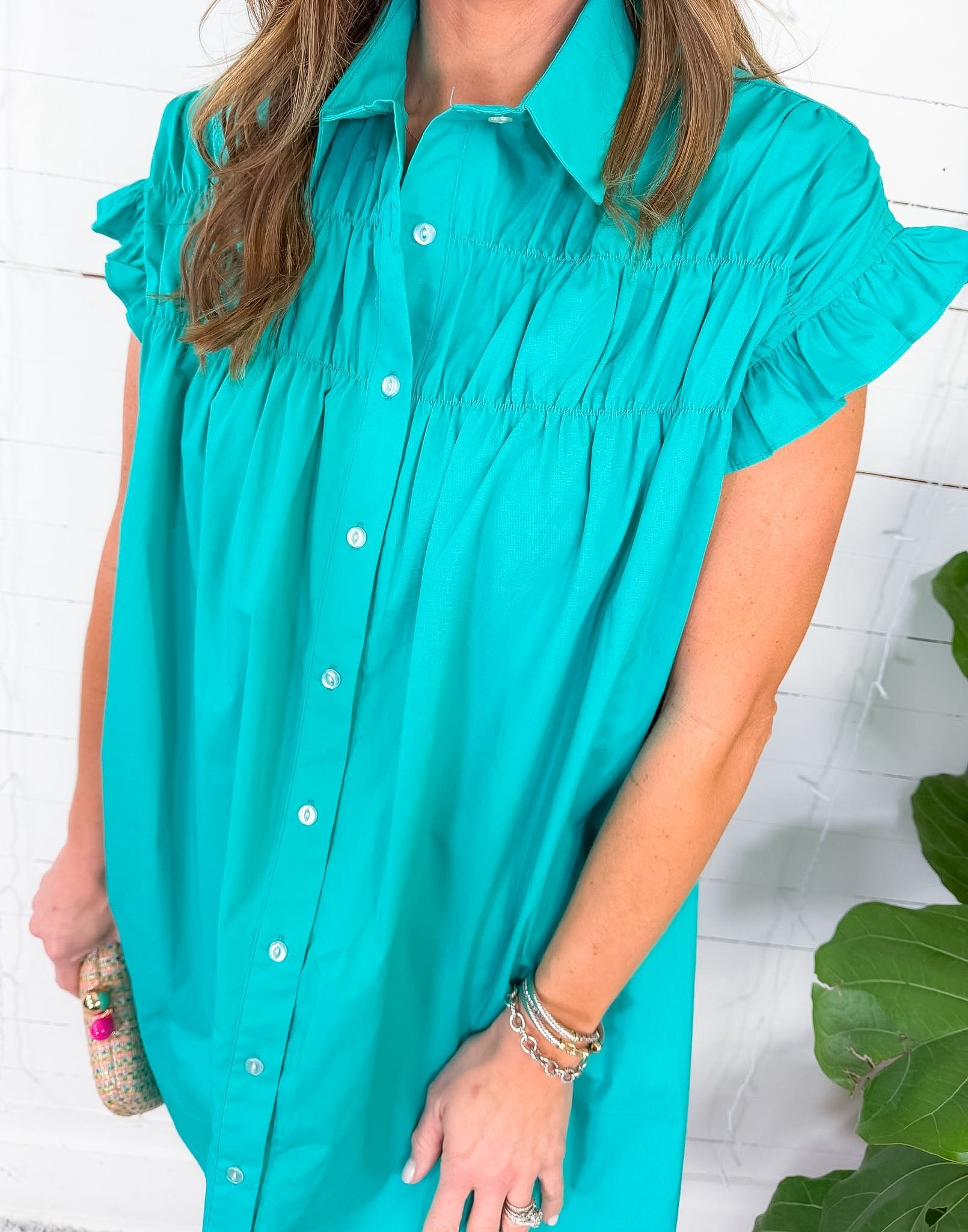 Denney Mint Mini Dress Molly Bracken