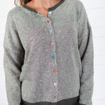 Dennis Dark Olive Pinstripe Cardigan Staccato