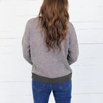 Dennis Dark Olive Pinstripe Cardigan Staccato