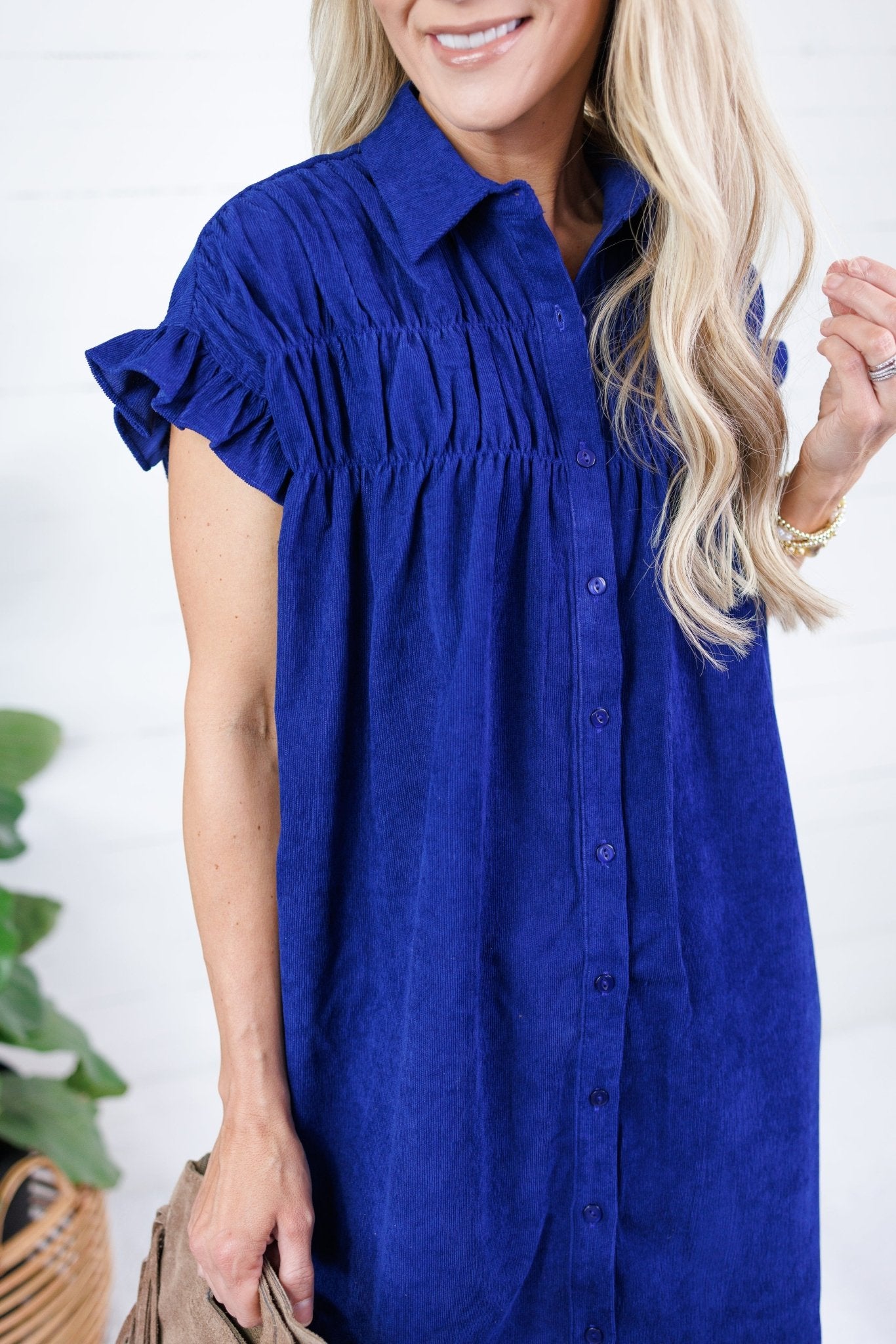 Denny Royal Fine Wale Corduroy Mini Dress Molly Bracken