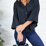 Denson Black Button Top Eesome