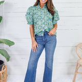 Devon Green Multi Top