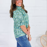 Devon Green Multi Top