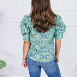Devon Green Multi Top