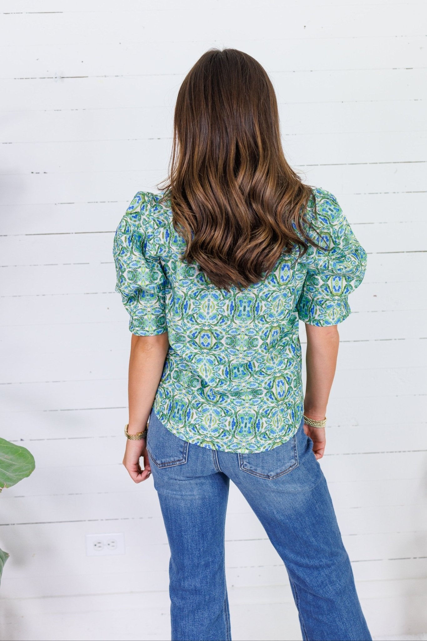Devon Green Multi Top