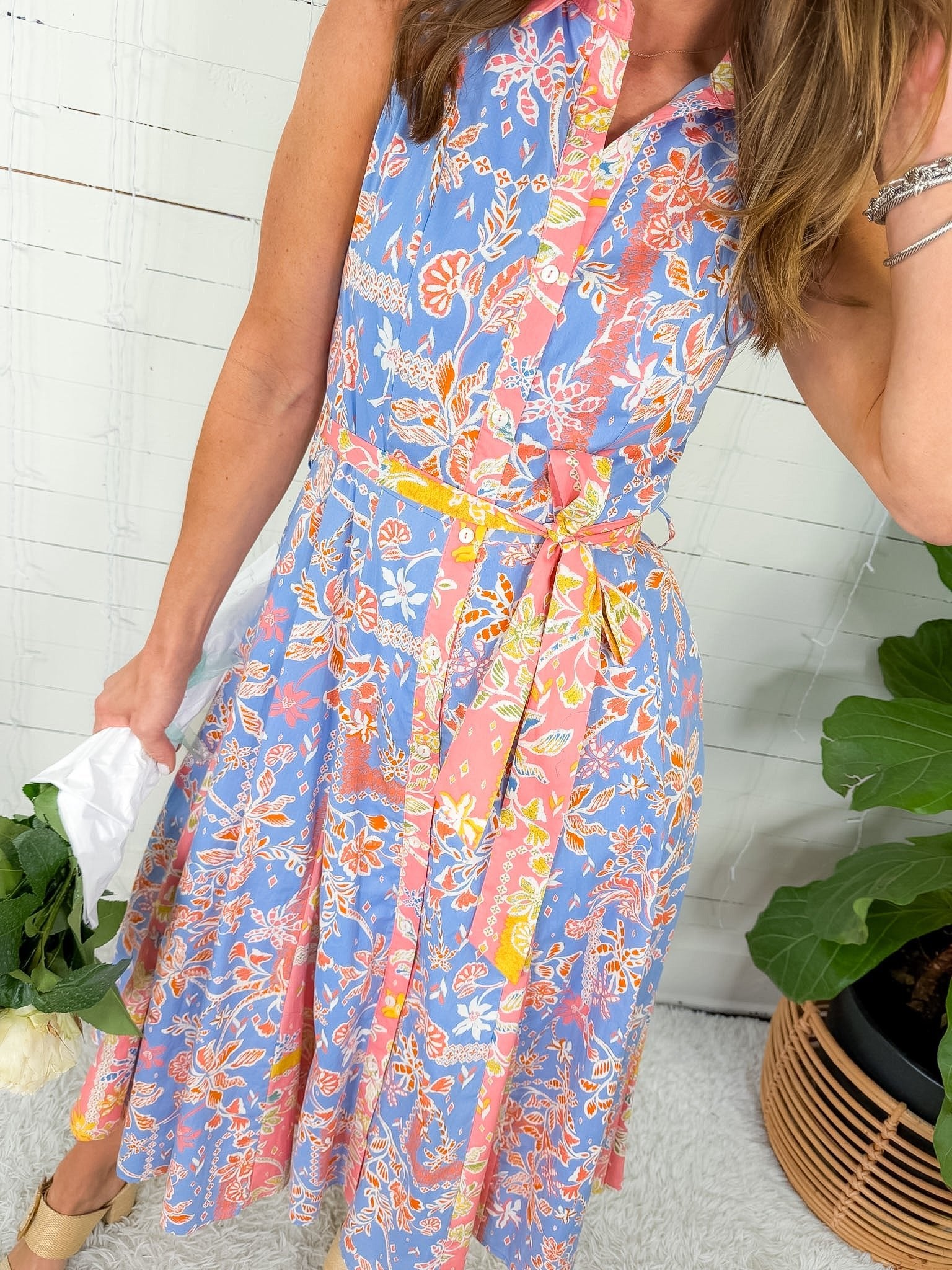 Dial Cornflower Multi Maxi Dress