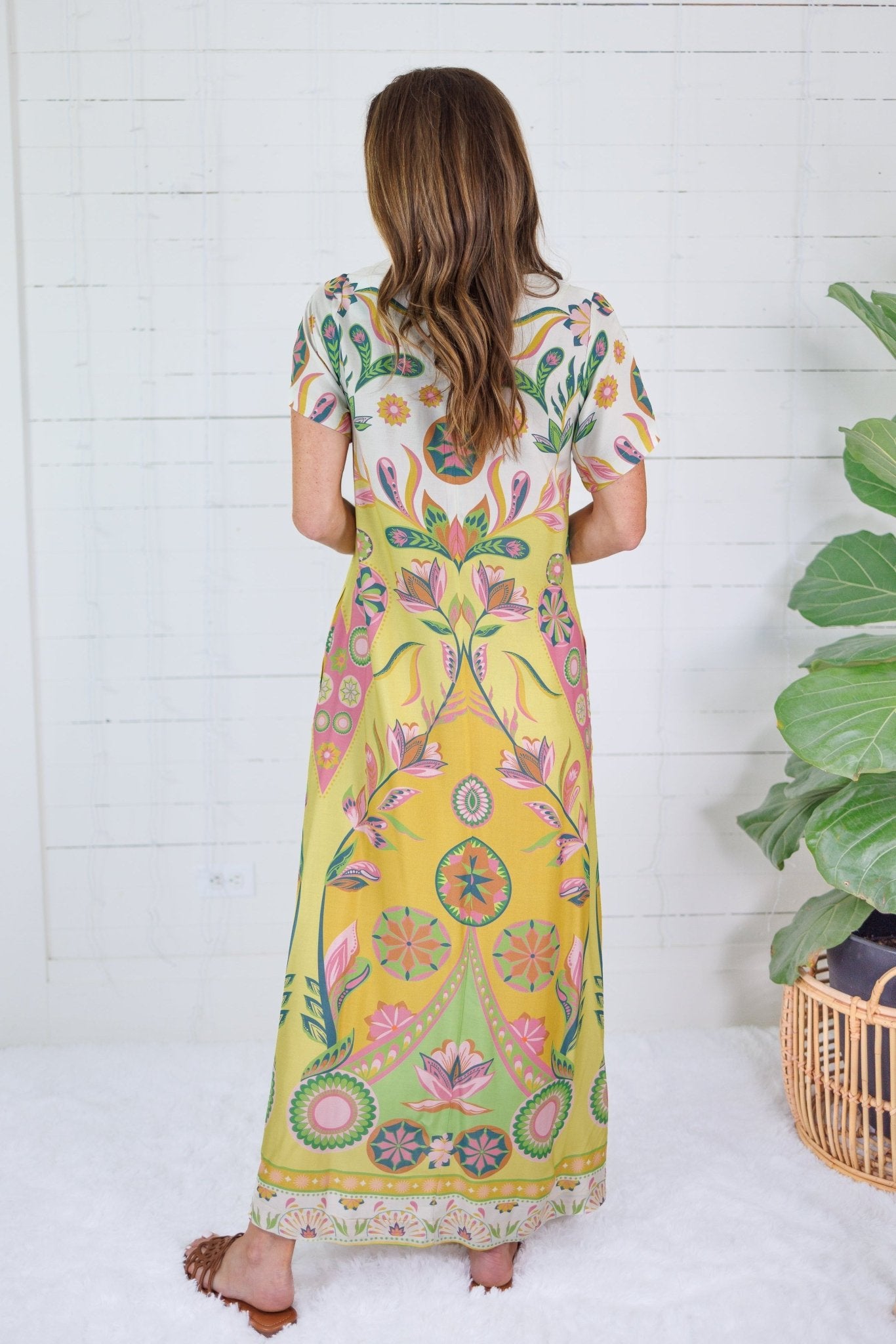 Diana Chartreuse Maxi Dress Briton Court