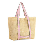 Dorian Pink Stripe Strap Bag + Hat Set - A4 Accessories - Handbags - Clover + Bee