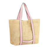 Dorian Pink Stripe Strap Bag + Hat Set - A4 Accessories - Handbags - Clover + Bee