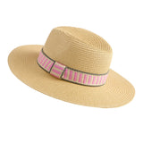Dorian Pink Stripe Strap Bag + Hat Set - A4 Accessories - Handbags - Clover + Bee