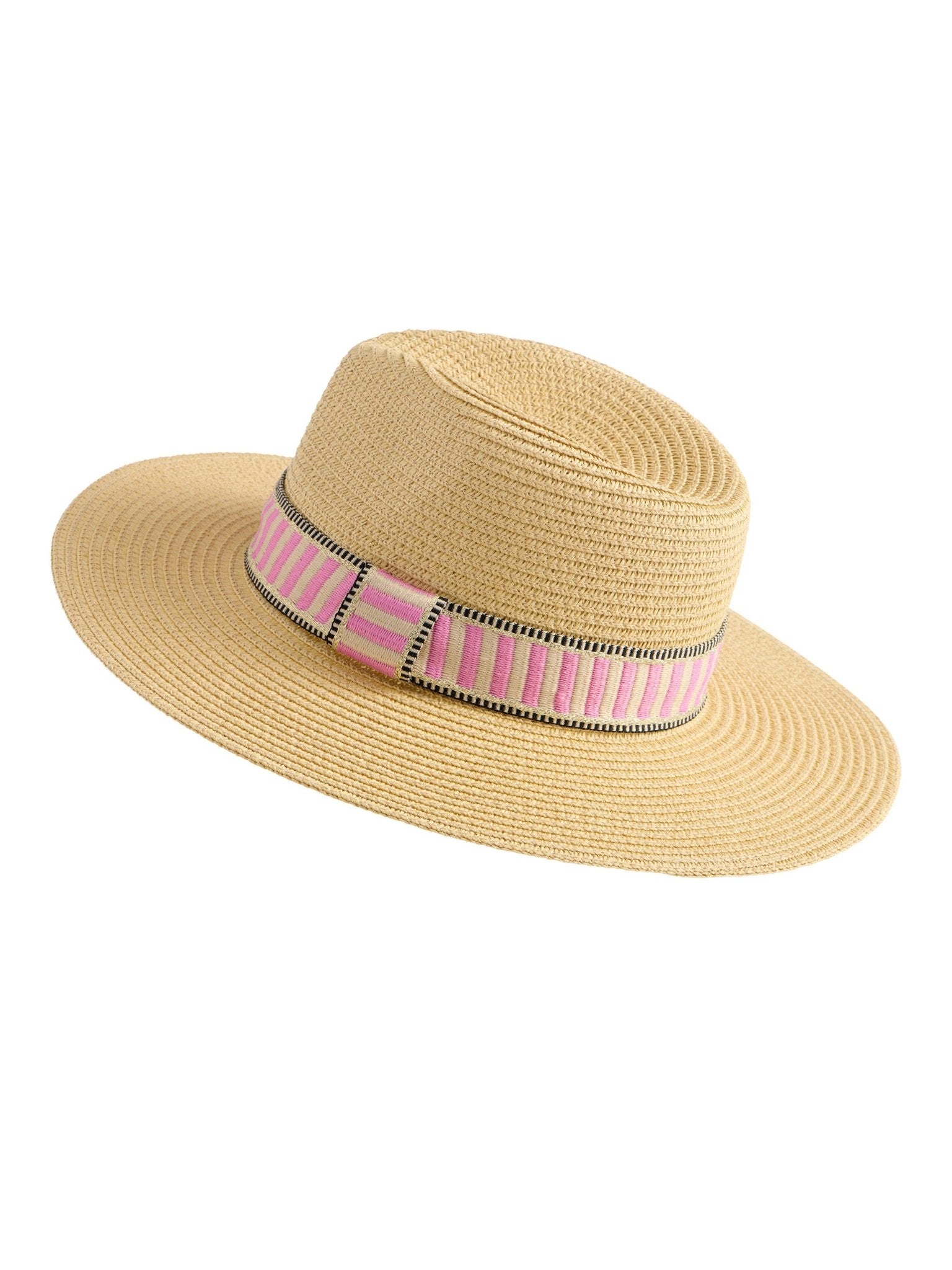 Dorian Pink Stripe Strap Bag + Hat Set - A4 Accessories - Handbags - Clover + Bee