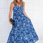 Douglass Indigo Ikat Maxi Dress Molly Bracken