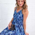 Douglass Indigo Ikat Maxi Dress Molly Bracken