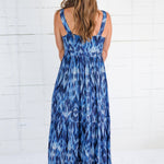 Douglass Indigo Ikat Maxi Dress Molly Bracken