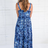 Douglass Indigo Ikat Maxi Dress Molly Bracken
