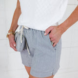 Dunn Navy Blue Pinstripe Shorts Buttermelon