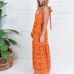 Dye Ginger Eyelet Maxi Dress Polagram