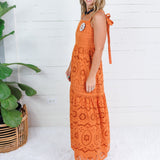 Dye Ginger Eyelet Maxi Dress Polagram