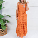 Dye Ginger Eyelet Maxi Dress Polagram