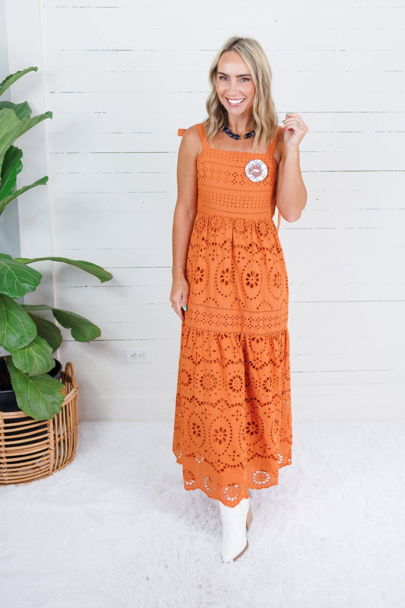 Dye Ginger Eyelet Maxi Dress Polagram