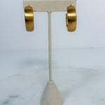 Dyess Brushed Gold Hoops 