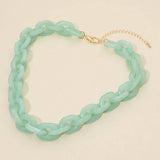 Chunky Resin Chain Link Necklace