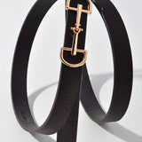 Horse Bit Buckle Skinny Belt