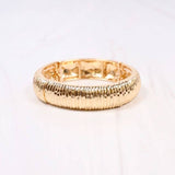 Danny Gold Ribbed Stretch Bracelet